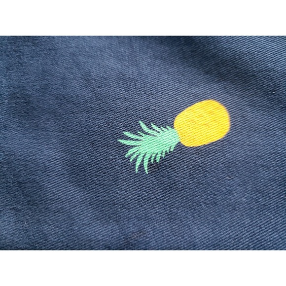 Sz 10 GAP Shorts Women Navy Pineapple Chino City Mid Rise Pockets Stretch EUC - Picture 7 of 7